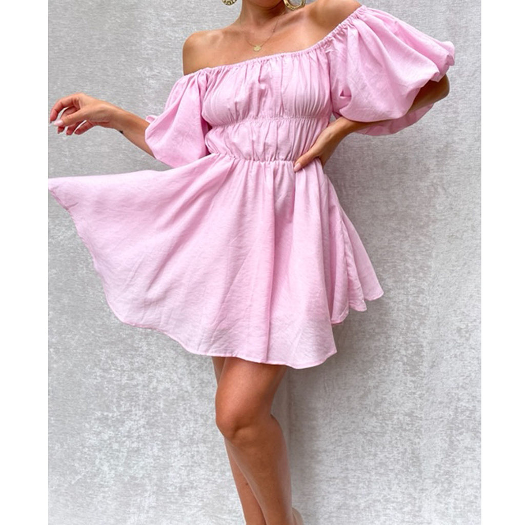 KALINA Baby Pink Off The Shoulder Flowy ...